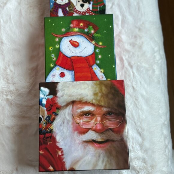 Seasonal Packaging (3) Round and Gem Stone (3) Square Christmas, Nesting Boxes - Picture 13 of 16